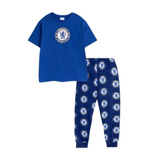 Chelsea FC - Schlafanzug mit langer Hose für Jungen, kurzärmlig