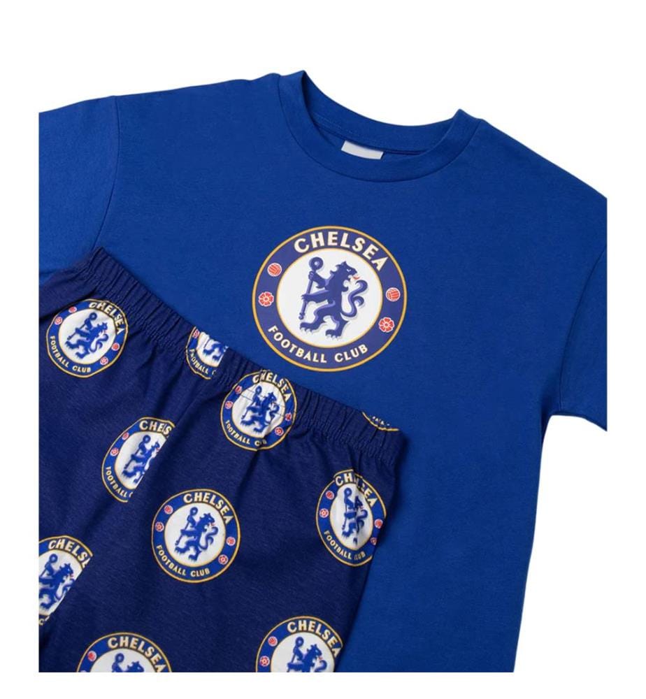 Chelsea FC - Schlafanzug mit langer Hose für Jungen, kurzärmlig