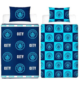 Manchester City FC - Wappen Bettwäsche, wendbar Double