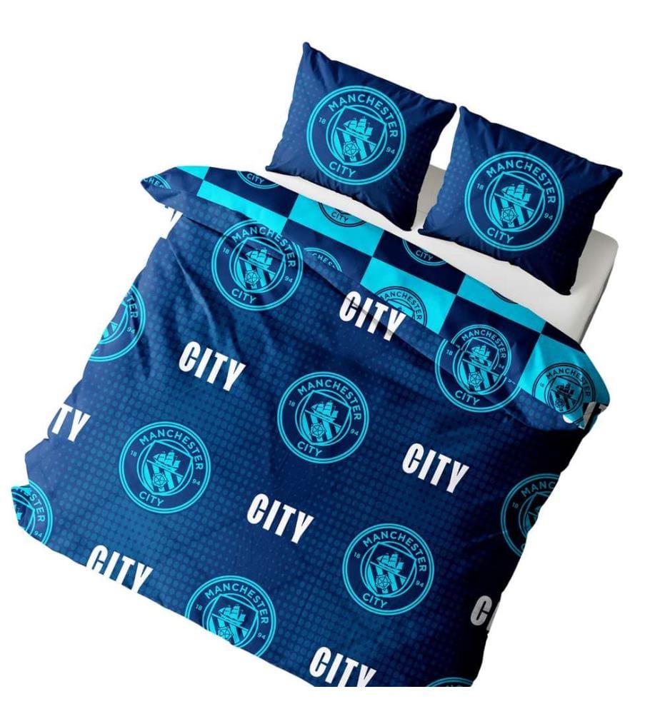 Manchester City FC - Wappen Bettwäsche, wendbar Double
