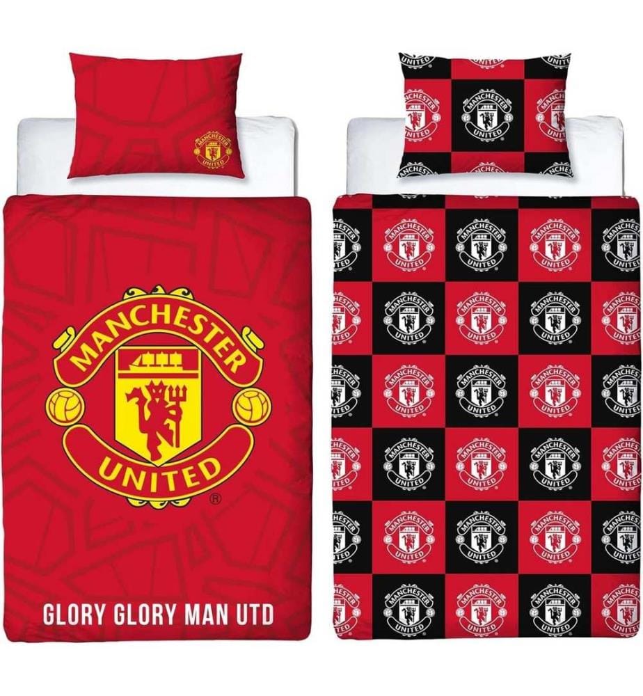 Manchester United FC - Wappen Bettwäsche, wendbar Single