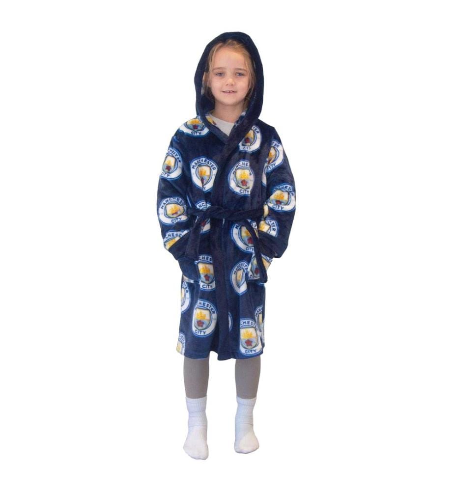 Manchester City FC - Morgenmantel für Jungen, Rundum bedruckt, Fleece