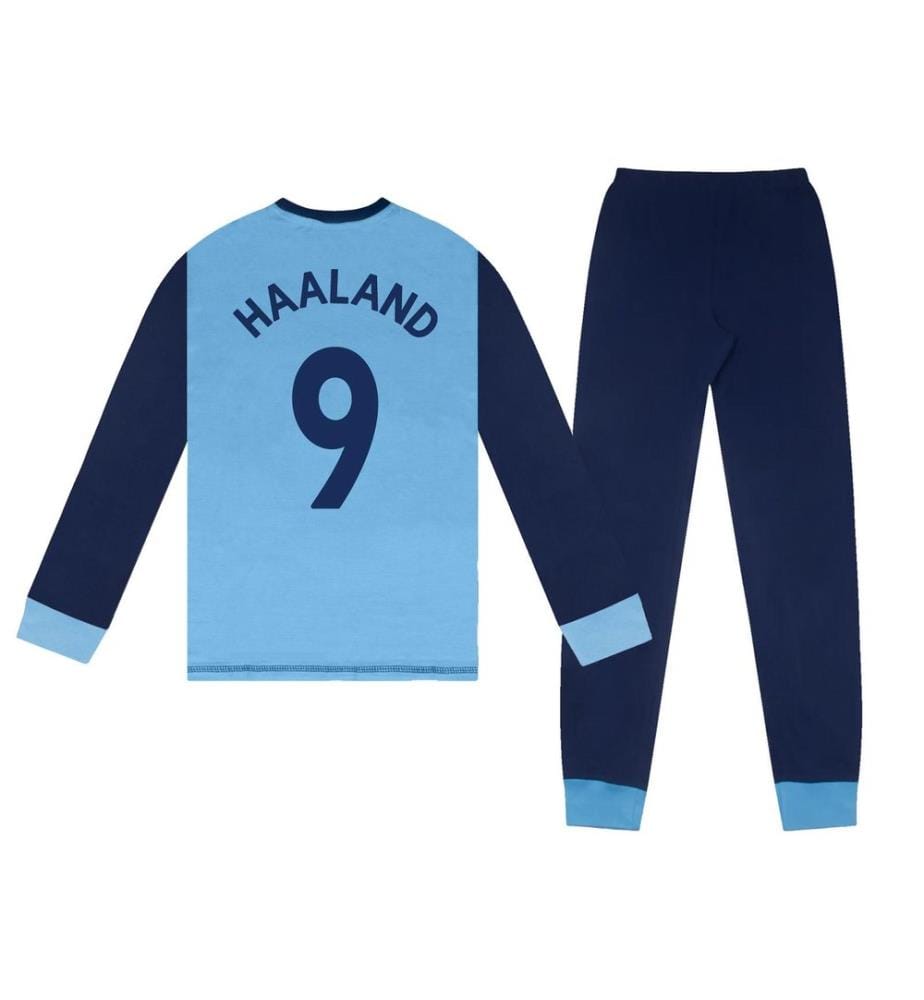 Manchester City FC - "Erling Haaland 9" Schlafanzug mit langer Hose für Jungen