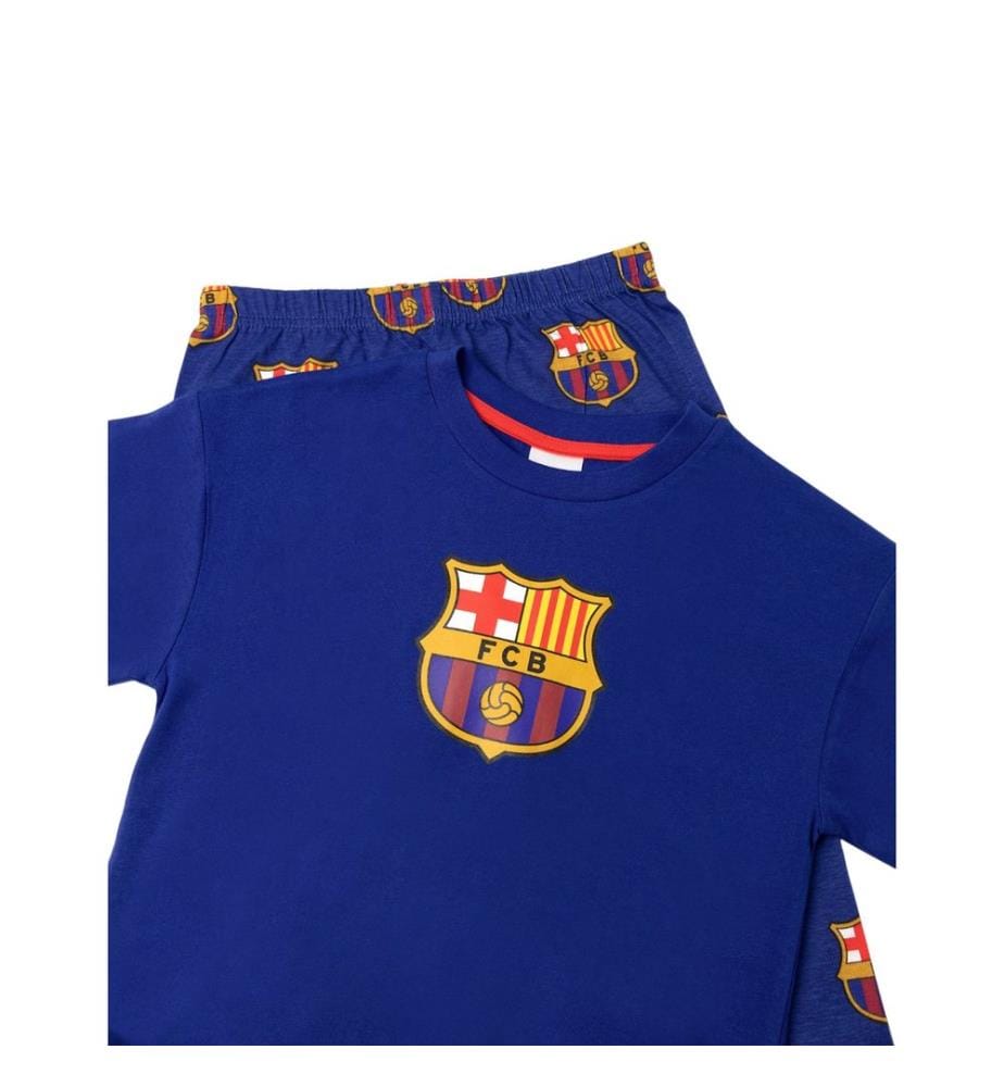 FC Barcelona - Ensemble de pyjama long manches courtes motif/style emblème - Garçon