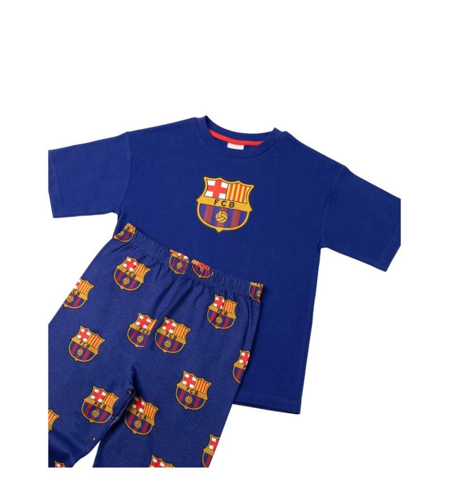 FC Barcelona - Ensemble de pyjama long manches courtes motif/style emblème - Garçon