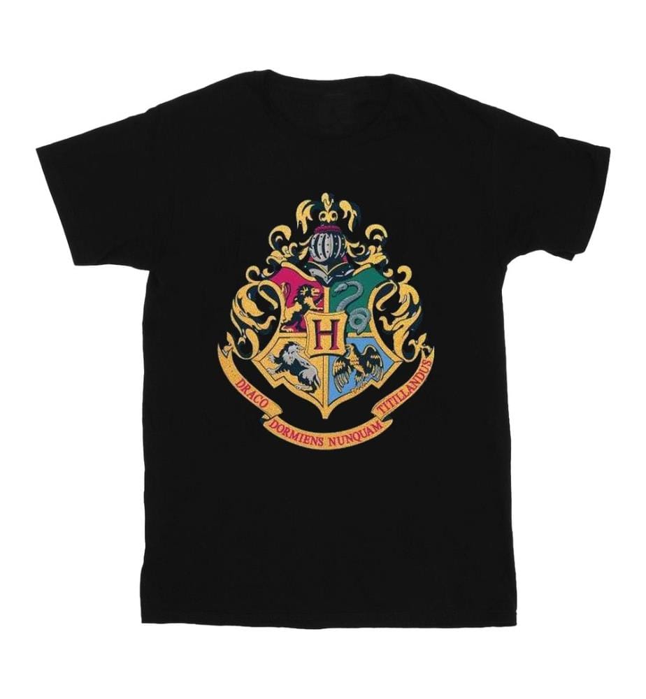 Harry Potter - T-shirt manches courtes motif/style emblème de Poudlard HOGWARTS - Garçon