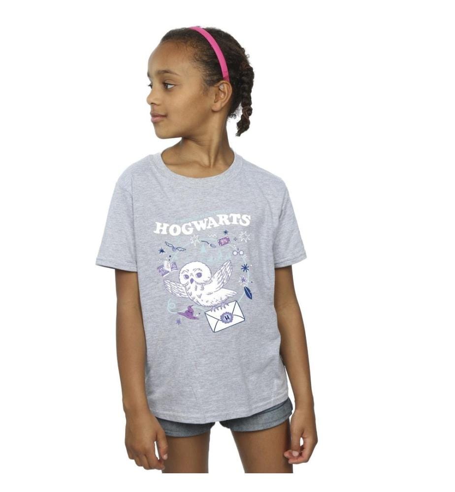 Harry Potter - T-shirt manches courtes motif/style chouette LETTER FROM HOGWARTS - Fille
