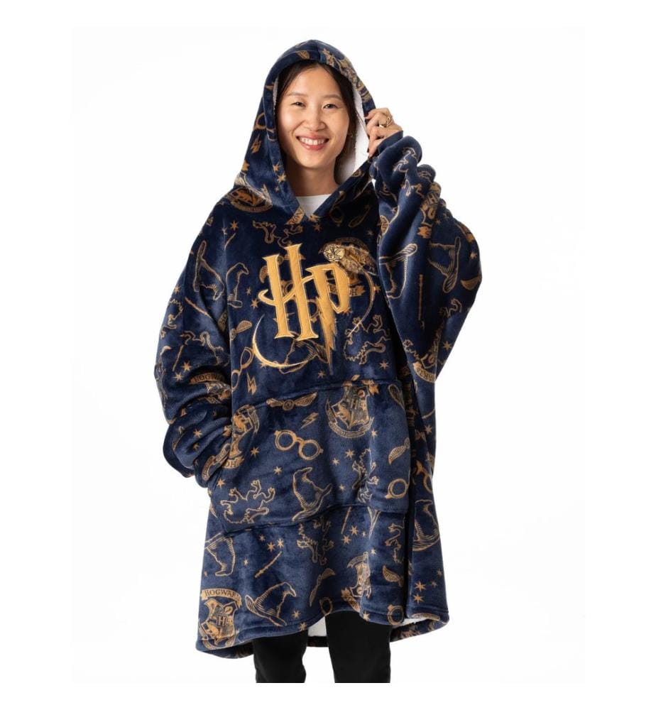 Harry Potter - Sweat à capuche surdimensionné motif/style Logo brodé - Femme