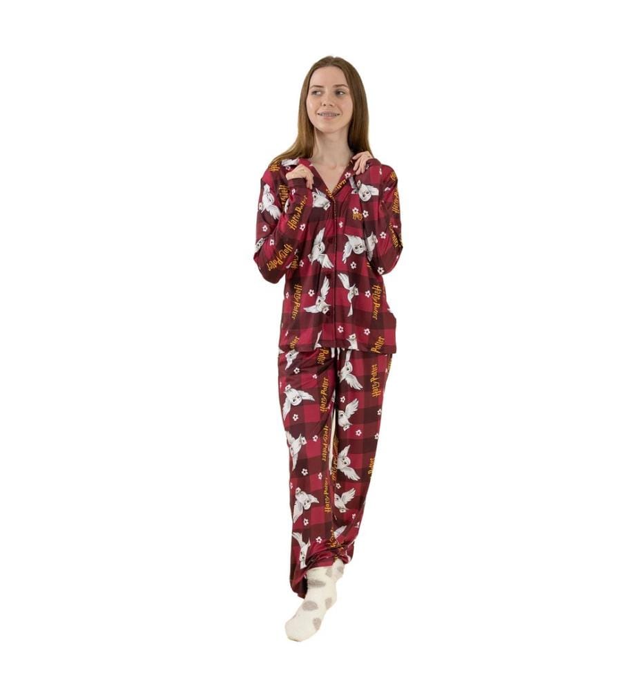 Harry Potter - Ensemble de pyjama long motif Hedwige - Femme