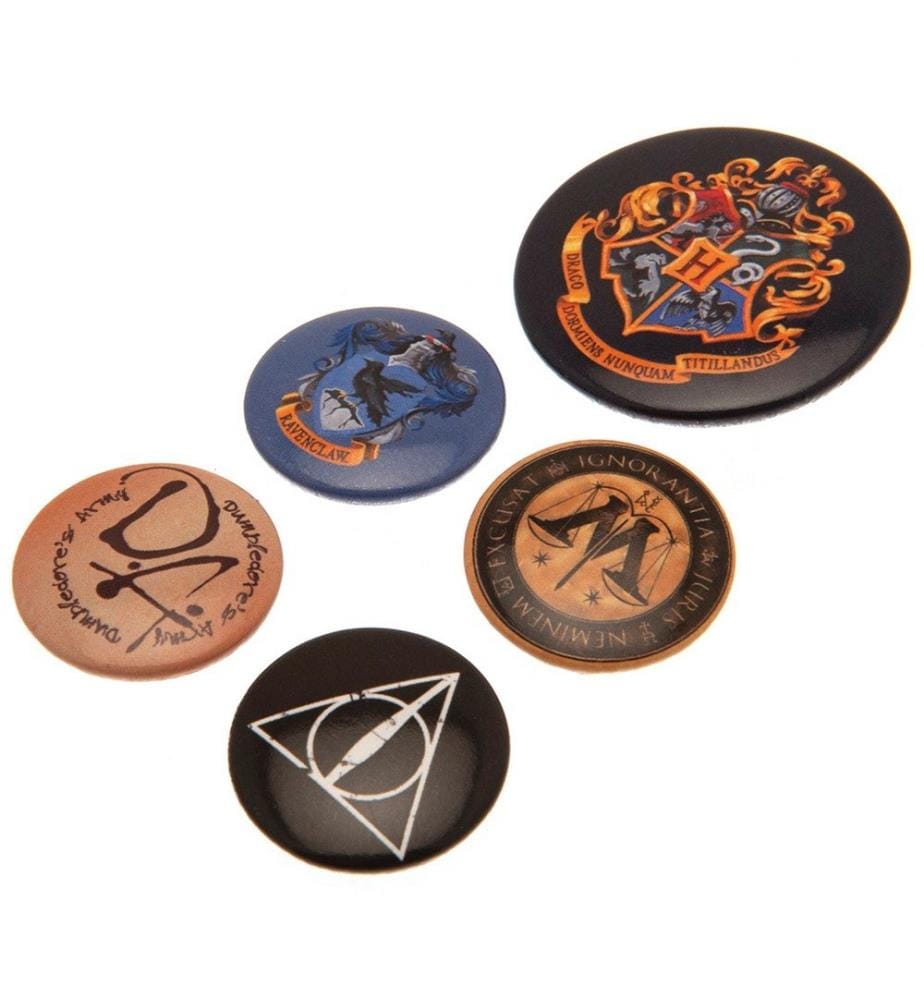 Harry Potter - Hogwarts - Anstecker-Set 5er-Pack
