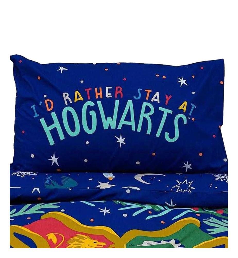 Harry Potter - Parure de lit I´D RATHER STAY AT HOGWARTS Single