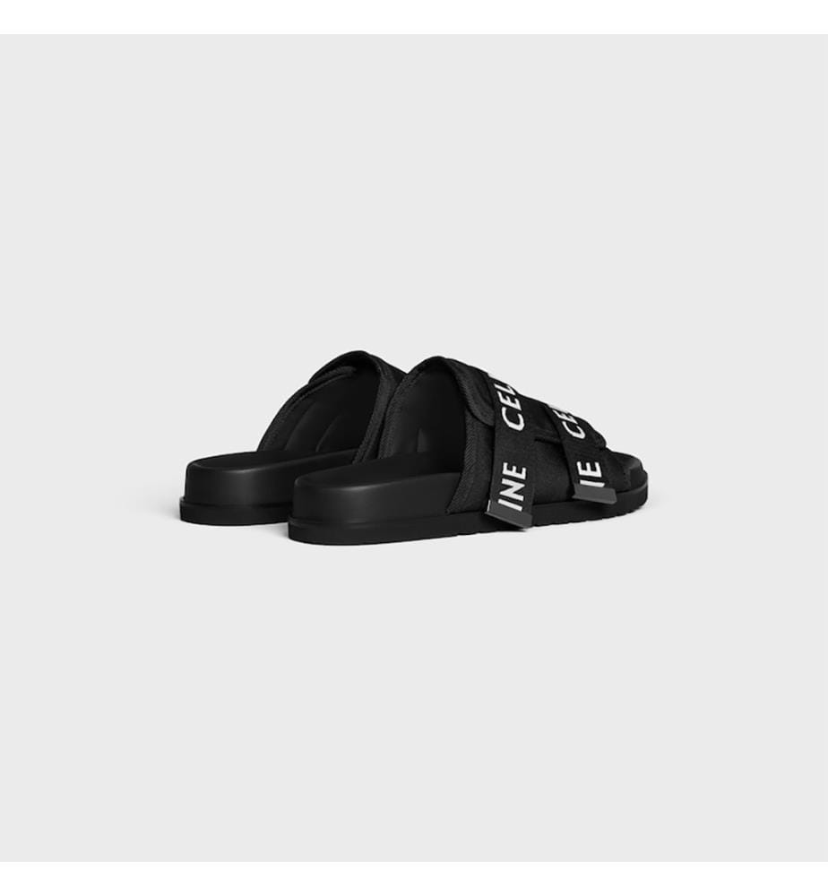 Pantofole Pitea in jacquard «Céline» - Bianco e nero