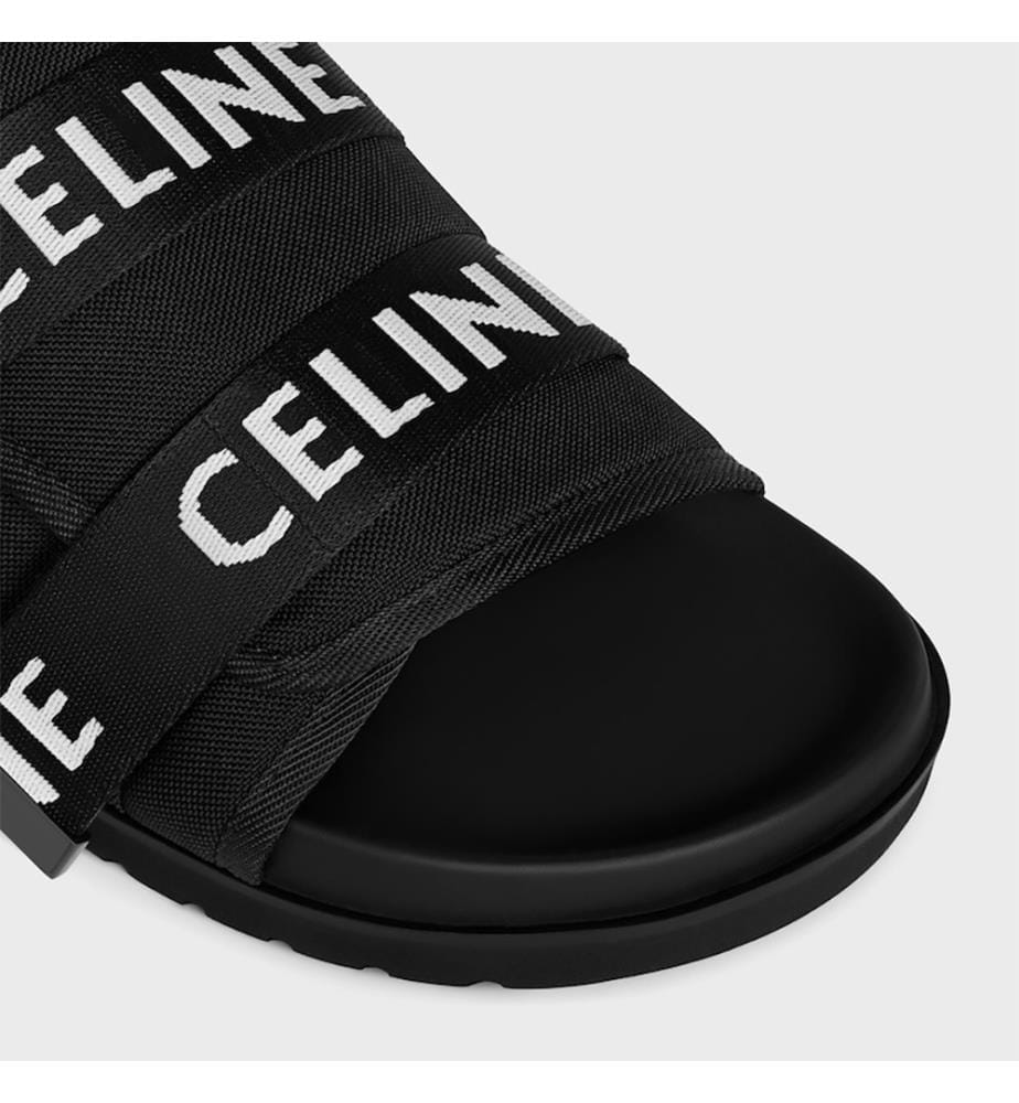 Pantofole Pitea in jacquard «Céline» - Bianco e nero