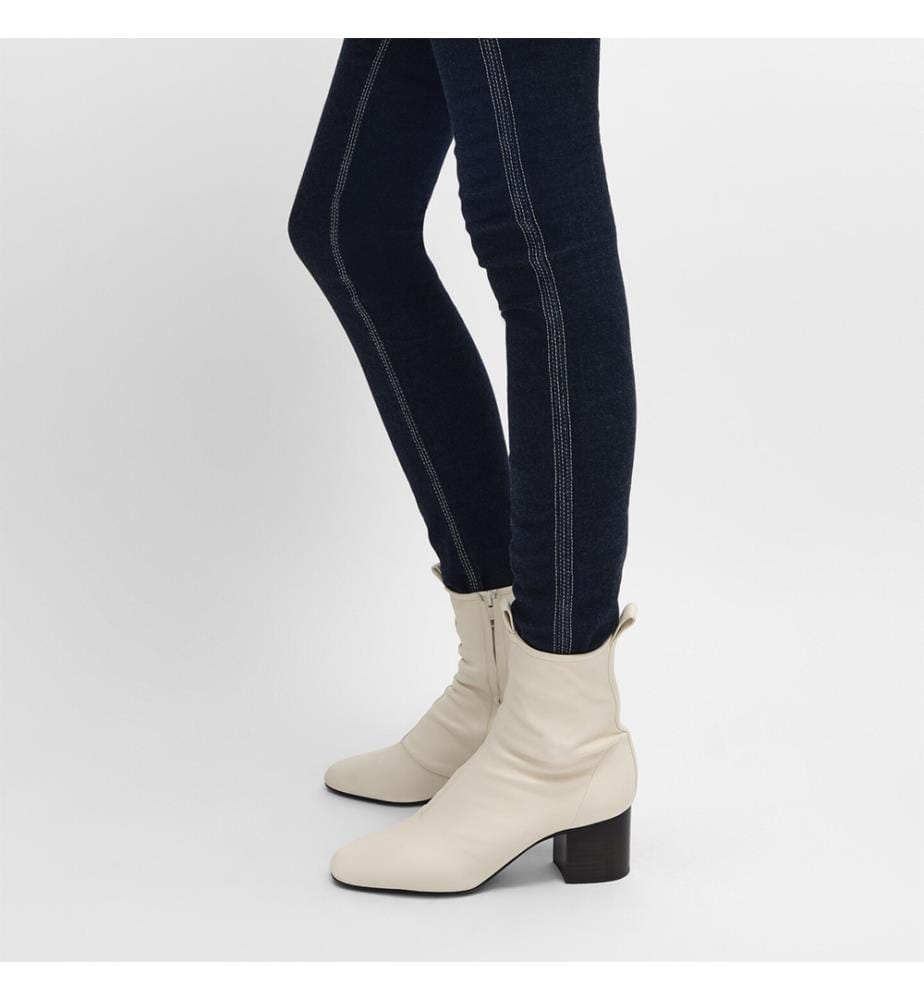 Bottines Zippées - Ivoire