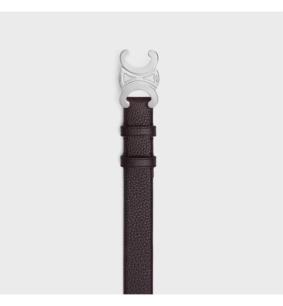 Ceinture Larges 30 Mm Veau Grainé - Espresso