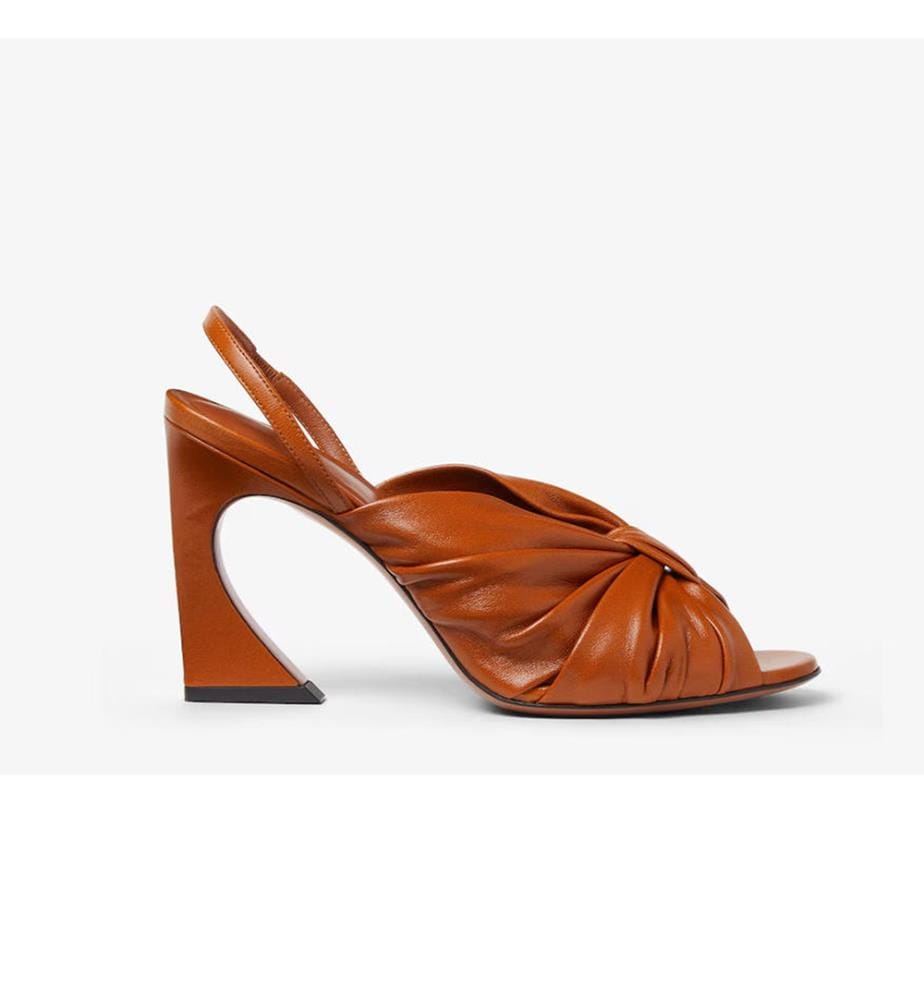 Scarpa da tribunale con tacco alto in nappa Arco - Bronzage