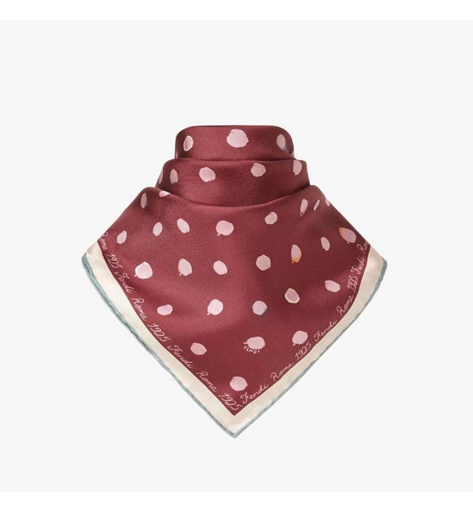 Foulard en Soie Falena Dots - Rouge