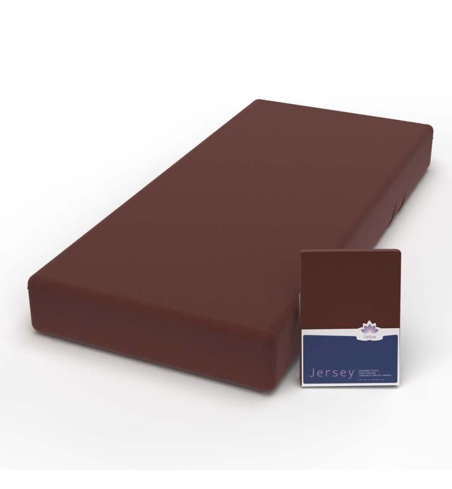 LOTUS - Jersey Fixleintuch Comfort Chocolat - 120 x 200 cm