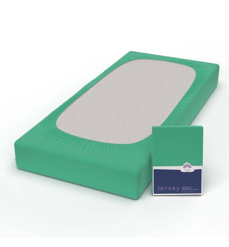 LOTUS - Jersey Fixleintuch Comfort Petrol - 140-160 x 200 cm