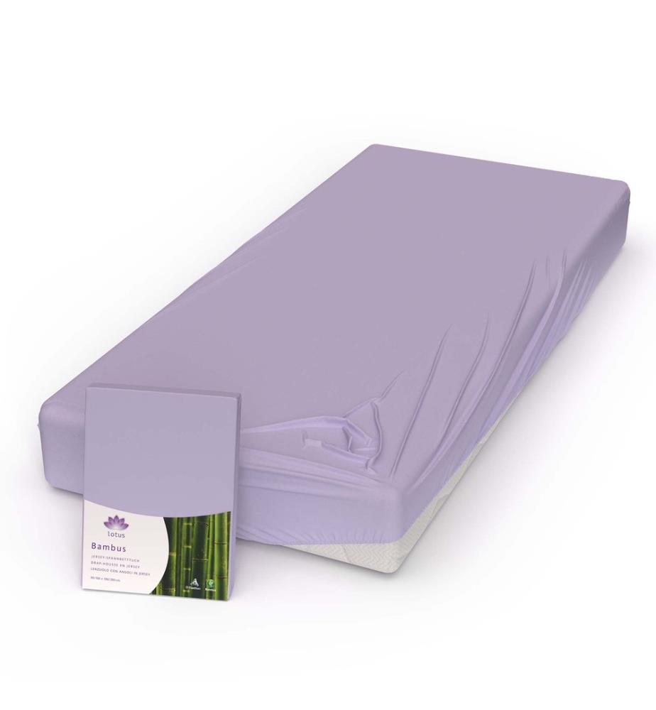 LOTUS - Fixleintuch Bambus Jersey Lila - 90-100 x 200 cm