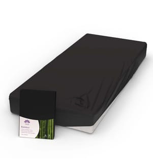 LOTUS - Fixleintuch Bambus Jersey Schwarz - 90-100 x 200 cm