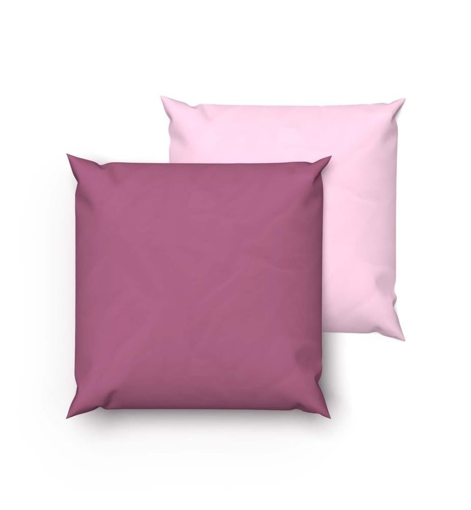LOTUS - Literie Bambou Doubleface Rose - 65 x 65 cm