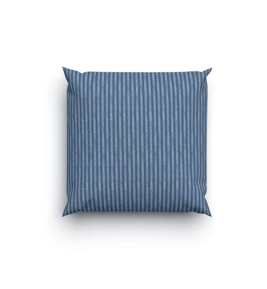 LOTUS - Linge de lit Bambou ligne bleu - 65 x 65 cm
