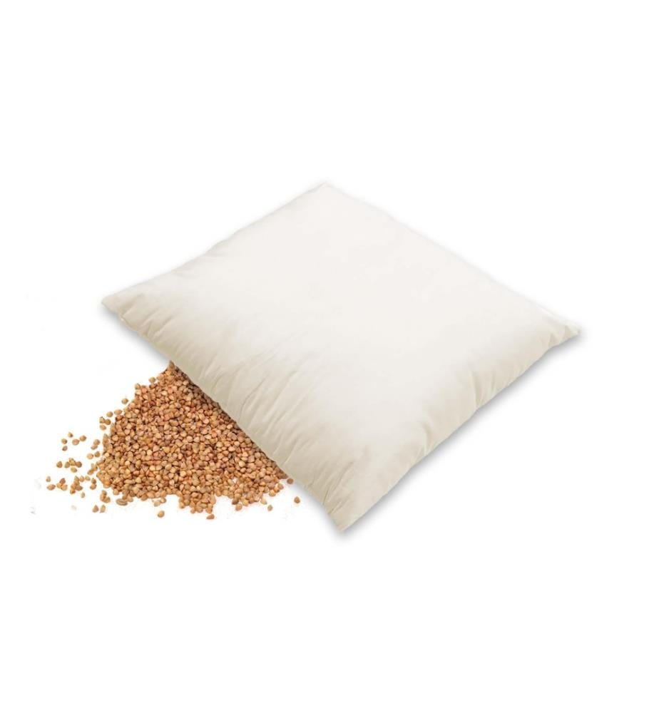 ERZSTEF - Coussin en écorce de sarrasin - 65 x 65 cm hauteur