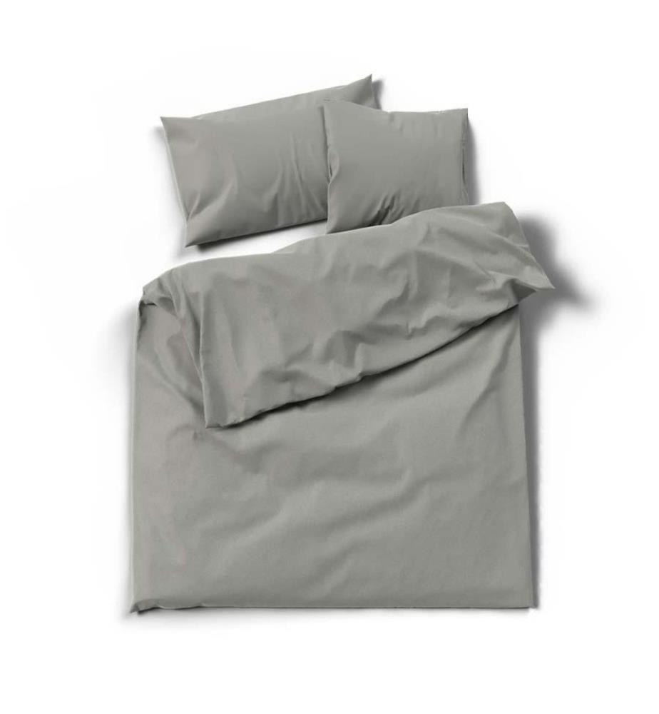 LOTUS - Bettwäsche Satin uni titan - 65 x 65 cm