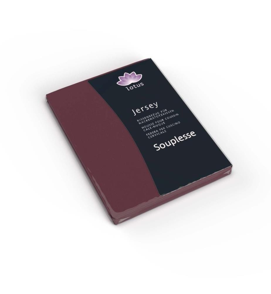 LOTUS - Taie d'oreiller Fix Souplesse bordeaux - 60 x 40 cm