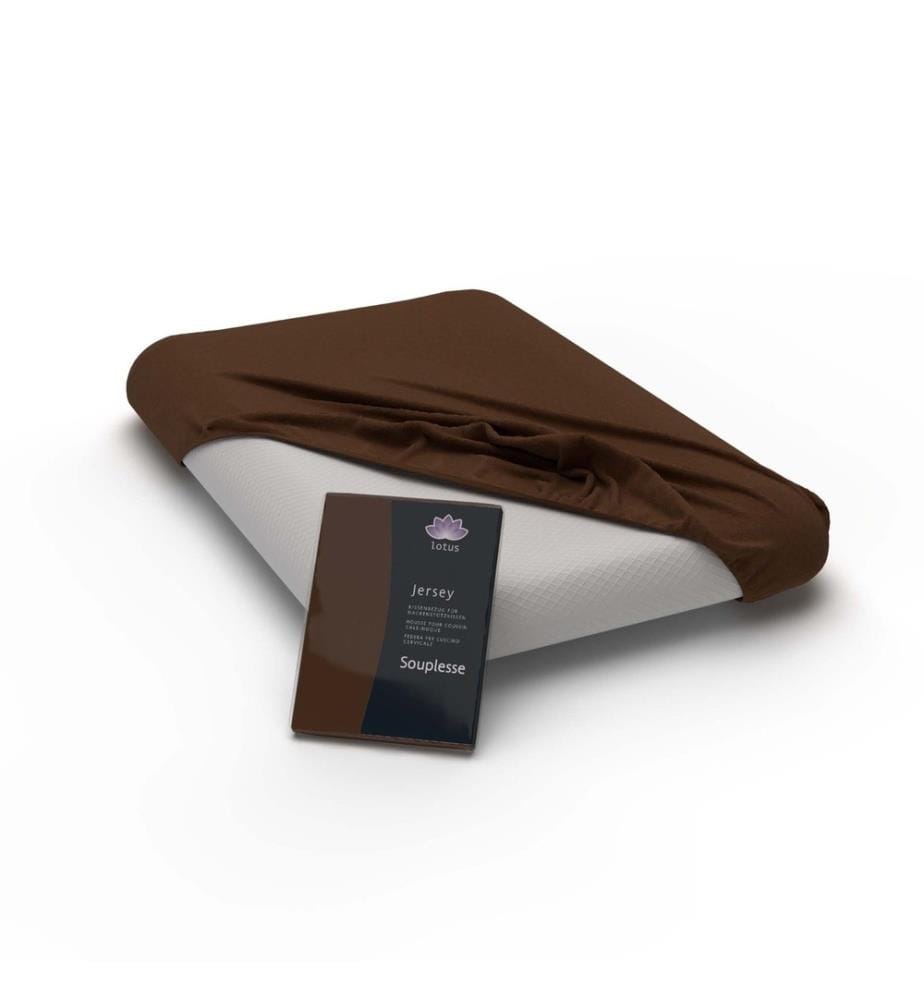 LOTUS - Taie d'oreiller Fix Souplesse chocolat - 60 x 40 cm