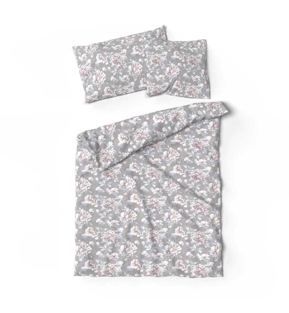 LOTUS - Parure de lit Bambou Moana anthracite - 50 x 70 cm