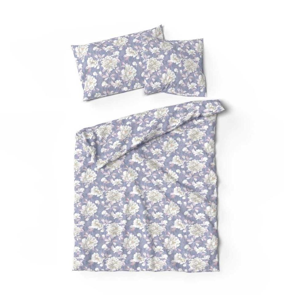 LOTUS - Parure de lit Bambou Moana bleu - 50 x 70 cm