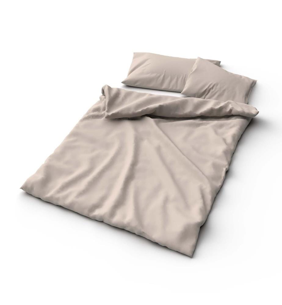 LOTUS - Literie Bambou uni Taupe - 200 x 210 cm