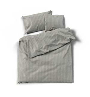 LOTUS - Bettwäsche Satin Seersucker uni Titan - 200 x 210 cm