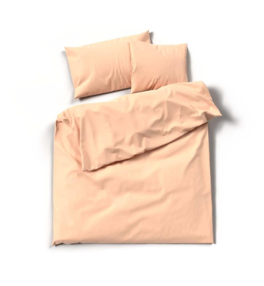 LOTUS - Bettwäsche Satin uni apricot - 240 x 240 cm
