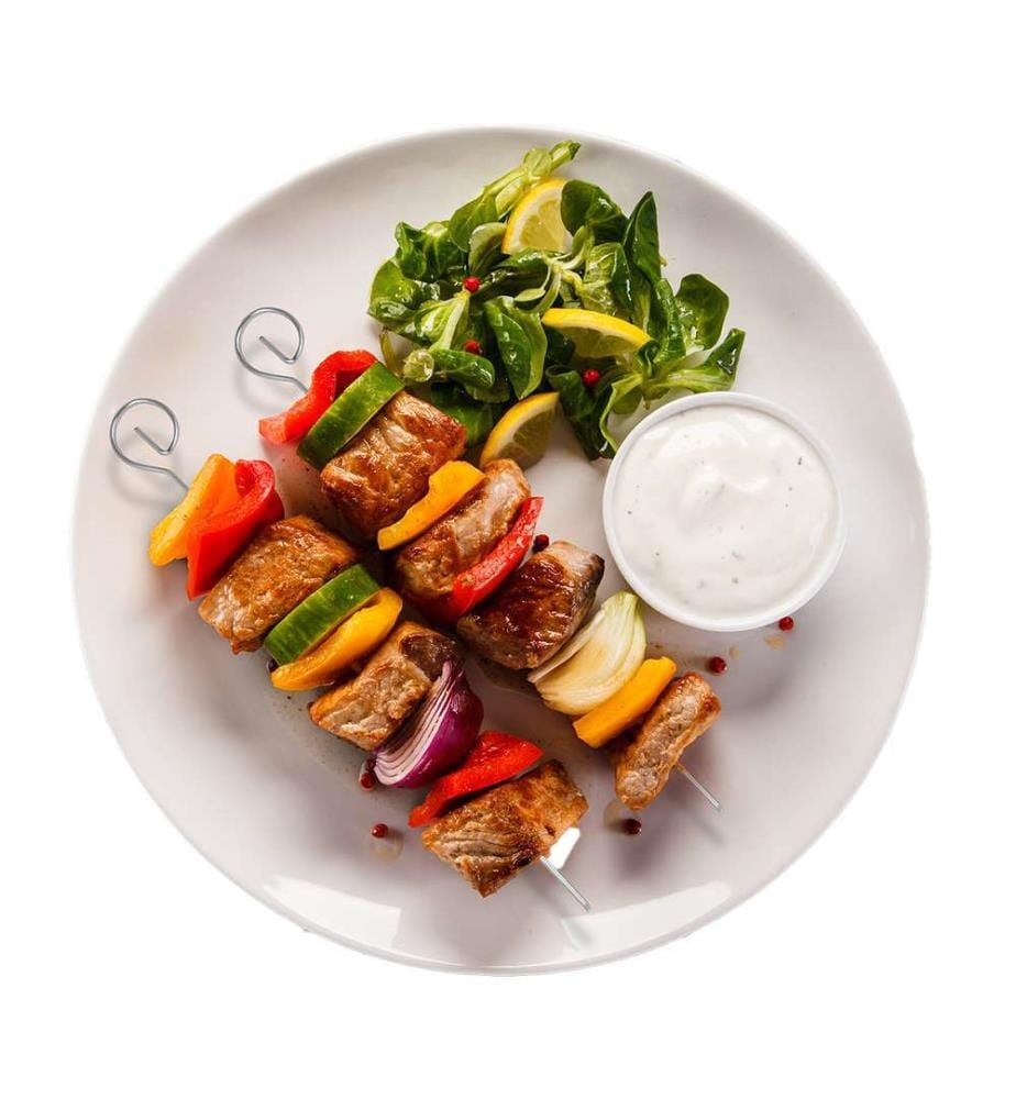 Lot de 4 brochettes inox - 22 cm