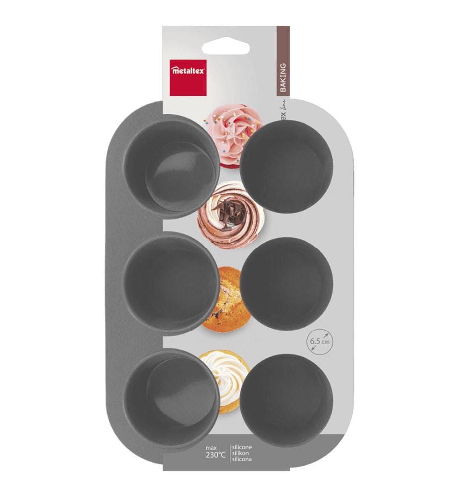Moule à muffins x6 silicone Ø 6,5 cm - Flex