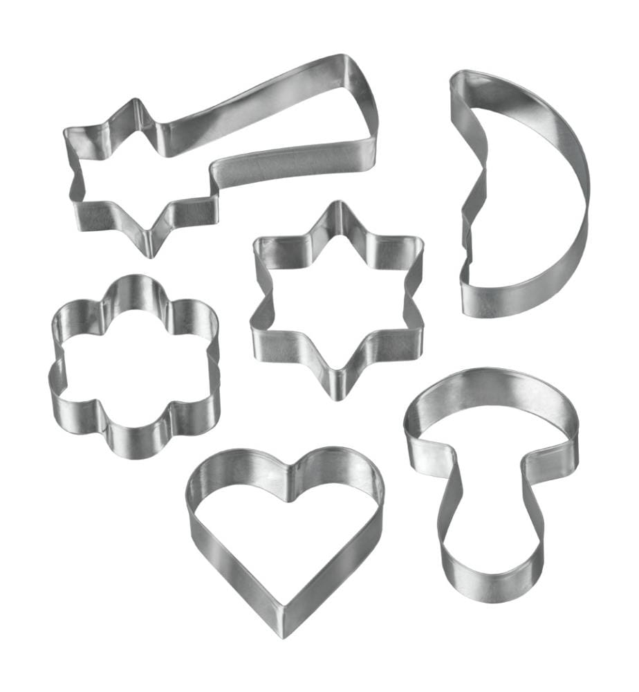 6er-Set Ausstechformen - Silber