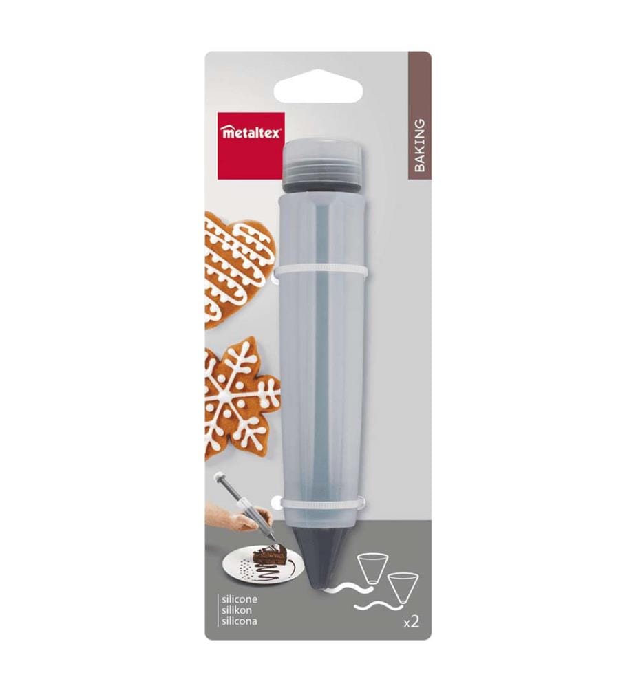 Stylo à décorer/à garnir avec 2 douilles