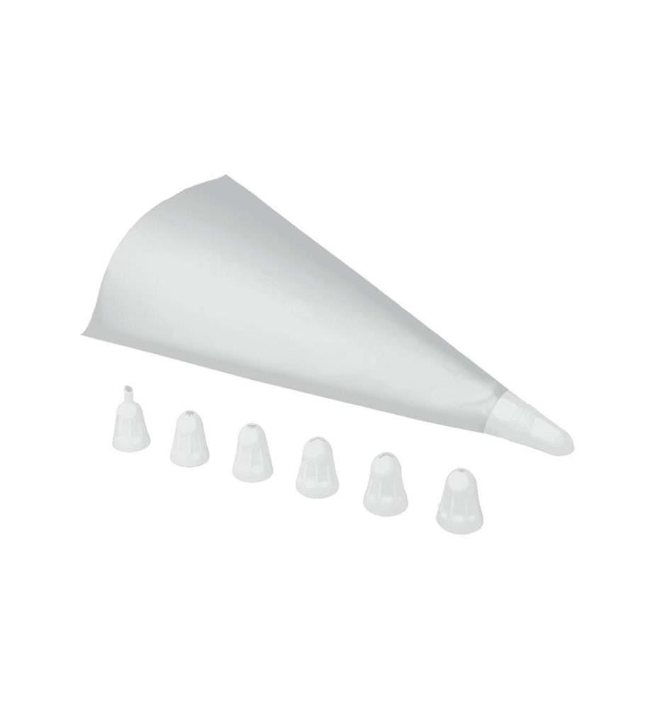 Set of 3 disposable piping bags with 7 tips - Decori