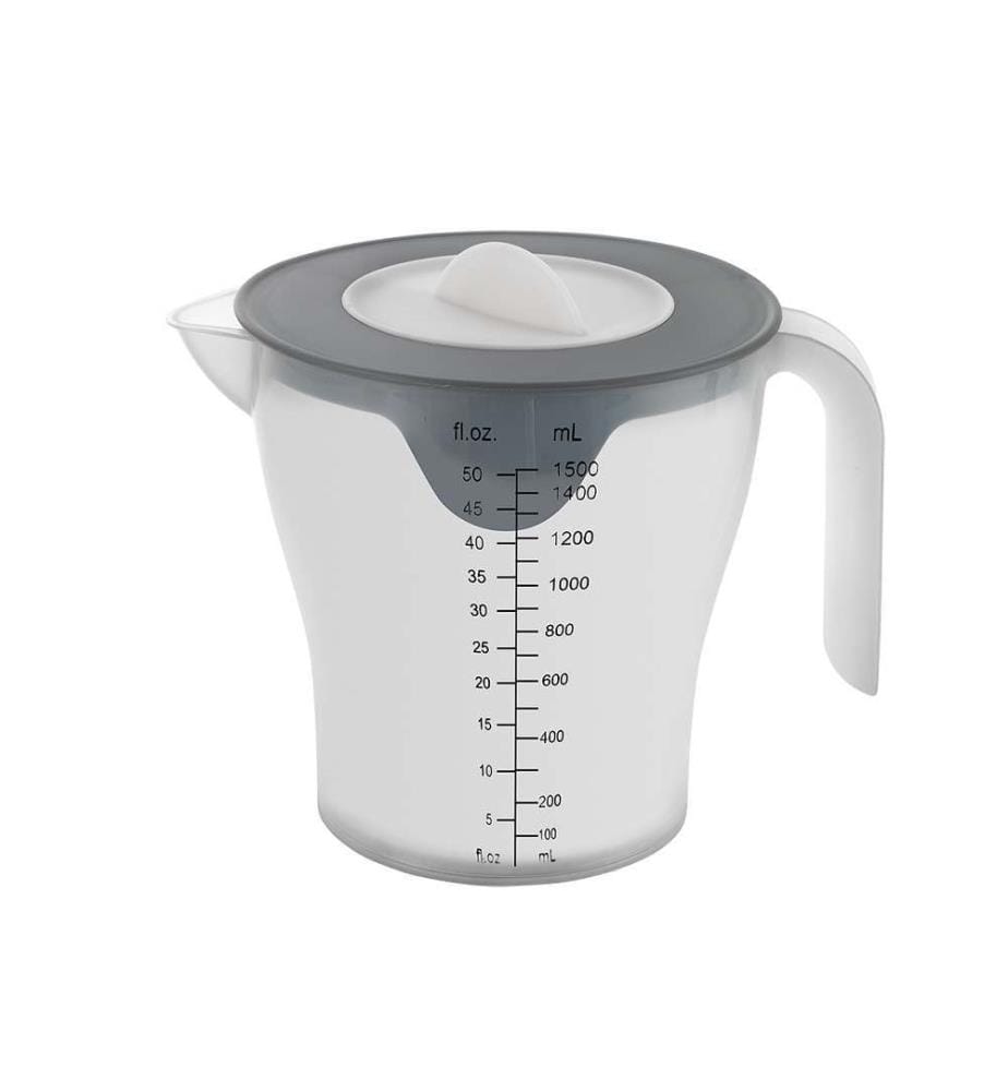 Gobelet gradué 4-en-1 avec couvercle et filtre 1,5L