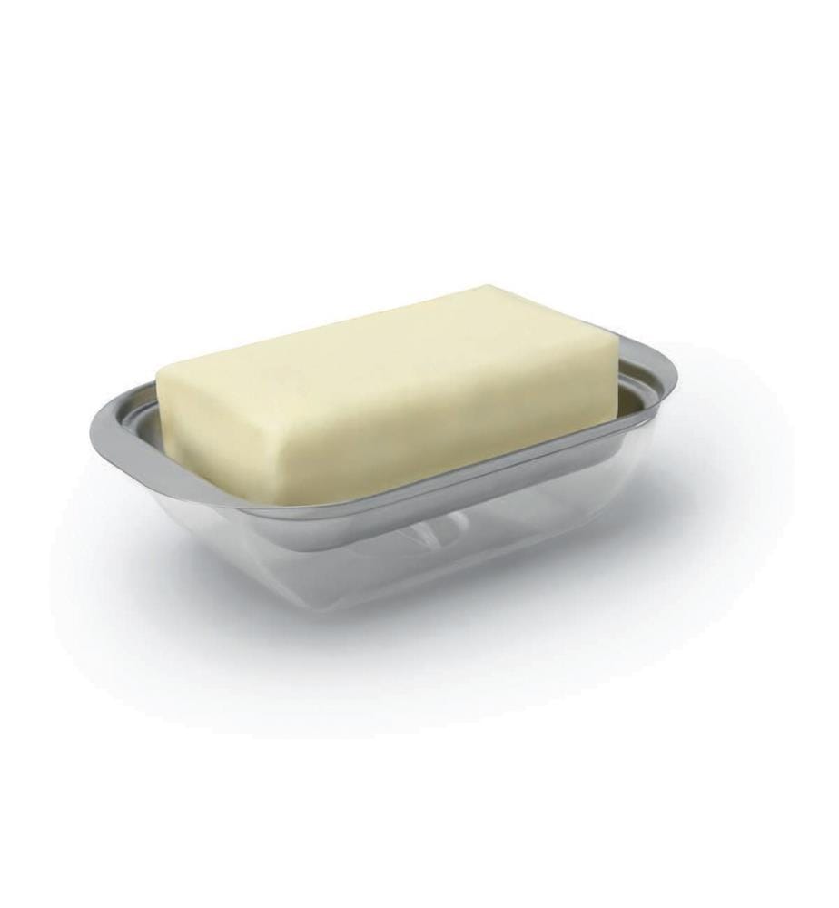 Beurrier inox avec couvercle