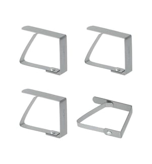 Lot 4 fixes-nappes inox - table max. 3cm