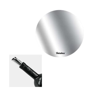 Set mit 3 tropffreien Weinplättchen aus Polyester - Silber