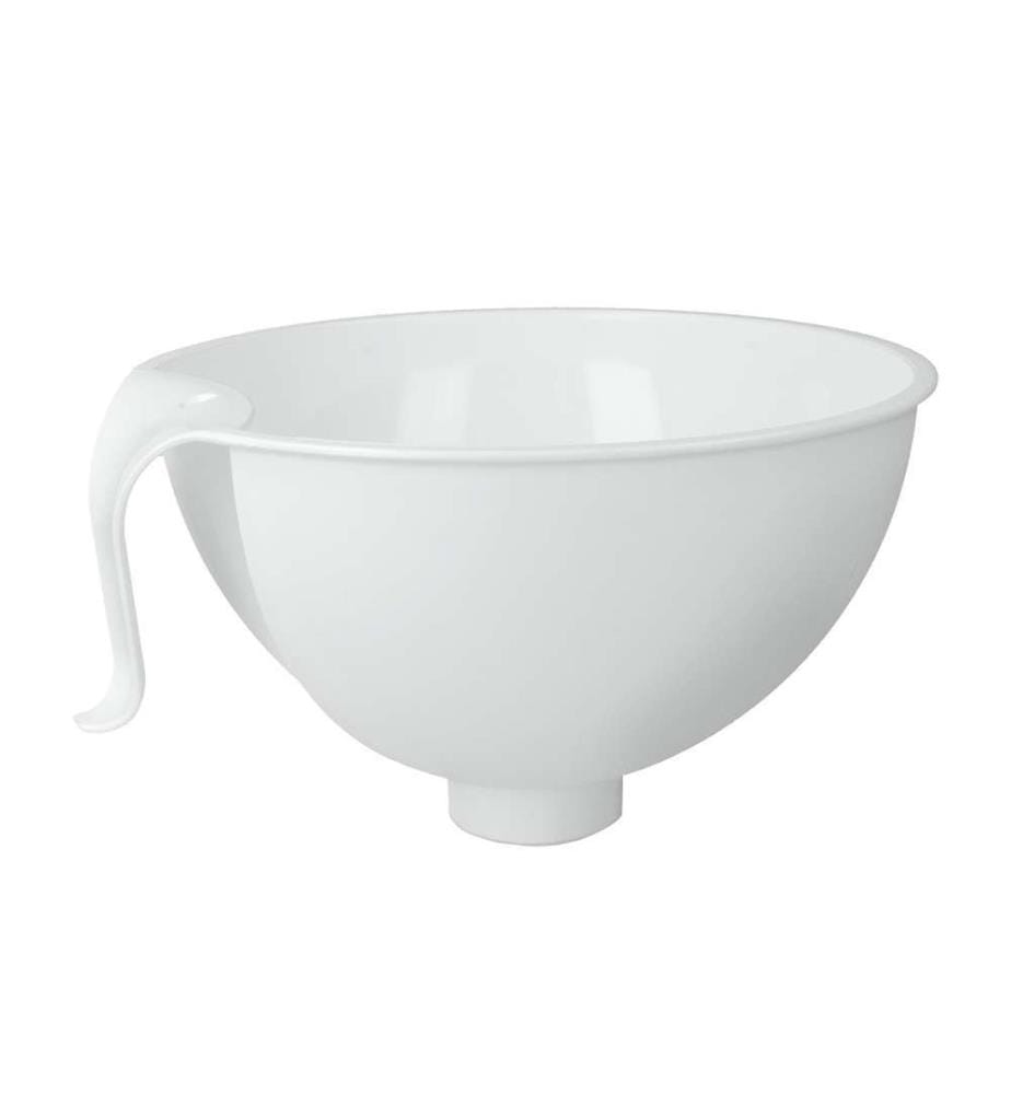 Entonnoir grande ouverture plastique - 18/5cm - blanc