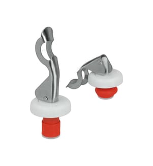 Set di 2 tappi per bottiglia con apribottiglie