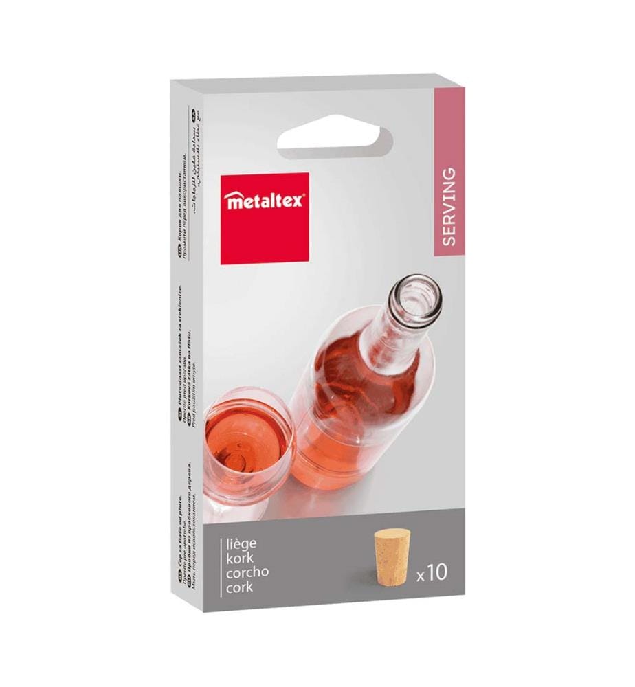  Set de 10 bouchons coniques en liège