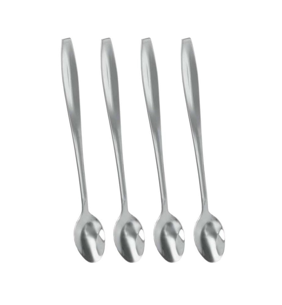 Cuillère à glace/cocktail, lot de 4, acier inoxydable