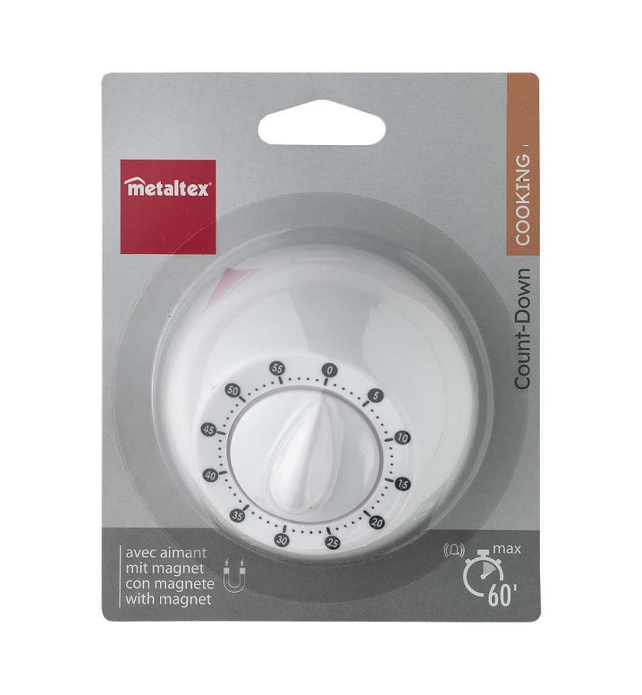 Countdown timer with magnet - black and white